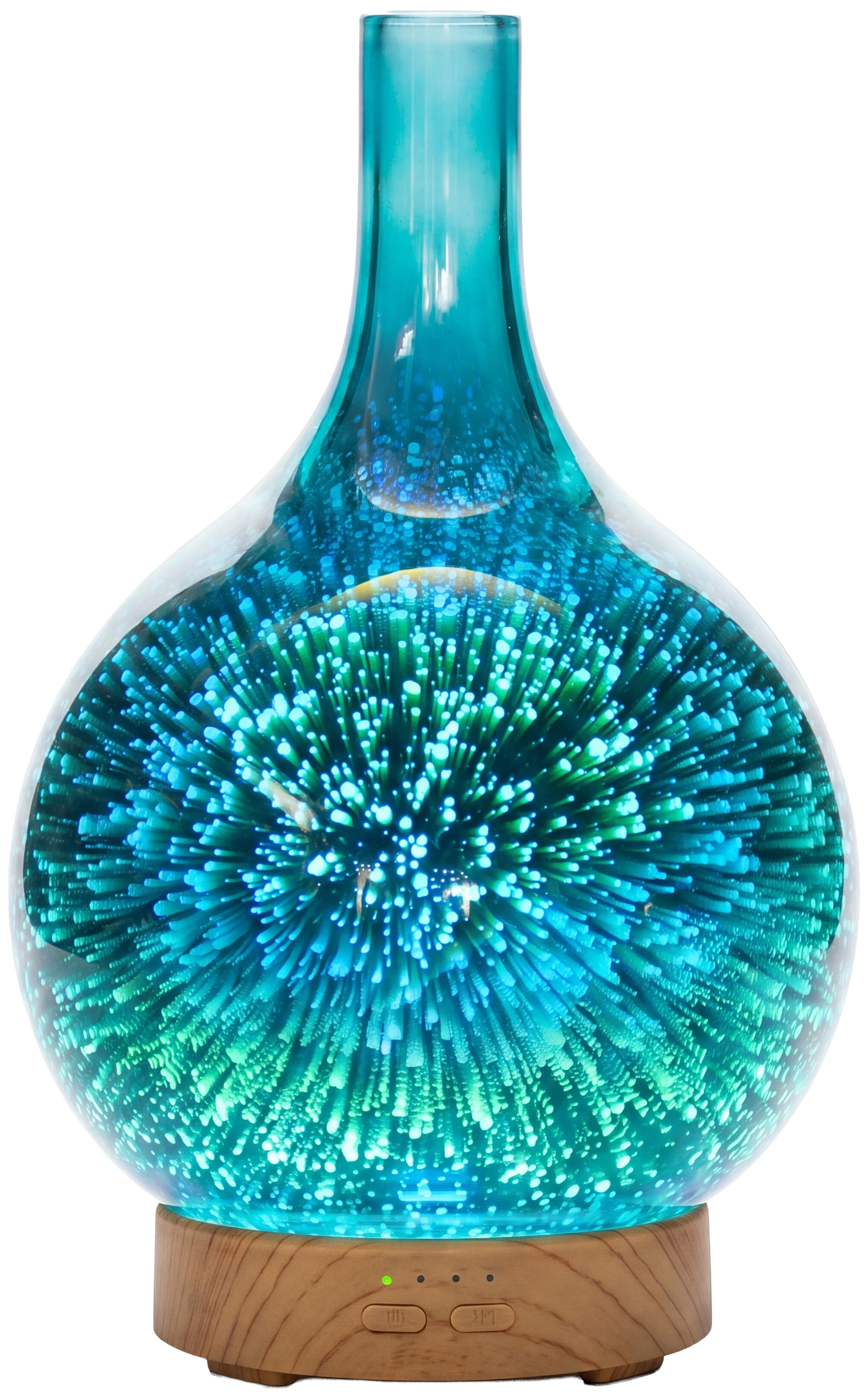 Infinity Diffuser glowing teal